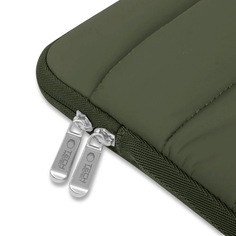 Funda para portátil Tech-Protect Fluffy 13-14" verde militar
