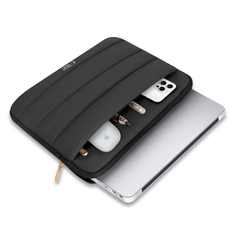 Funda para portátil Tech-Protect Fluffy 15-16", Negra