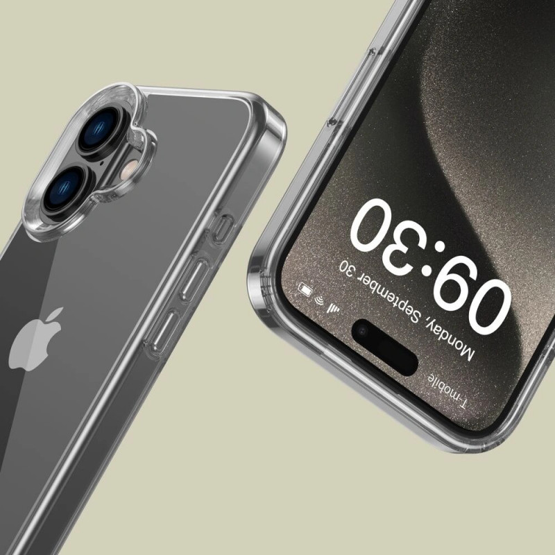 Funda Tech-Protect Flexair Hybrid para Apple iPhone 16, transparente