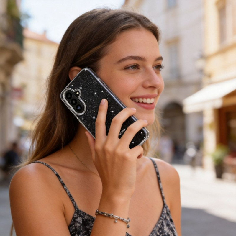 Funda Tech-Protect FlexAir para Samsung Galaxy A27 5G, con purpurina