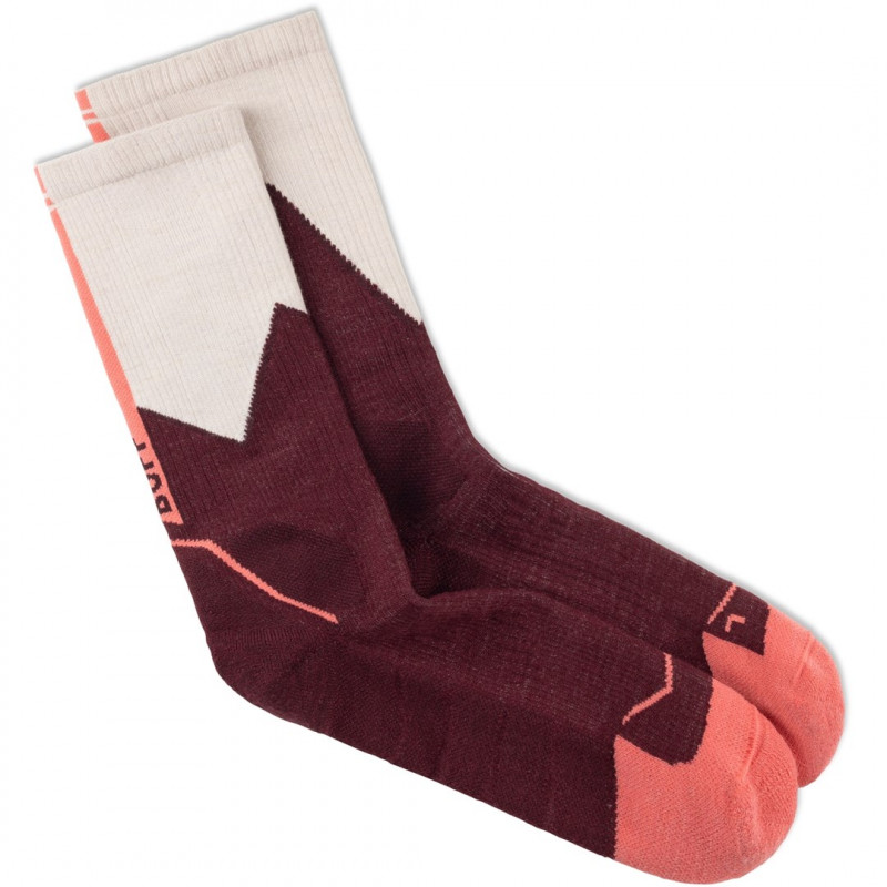 Calcetines Buff Merino MW Crew MWC1, vino, L