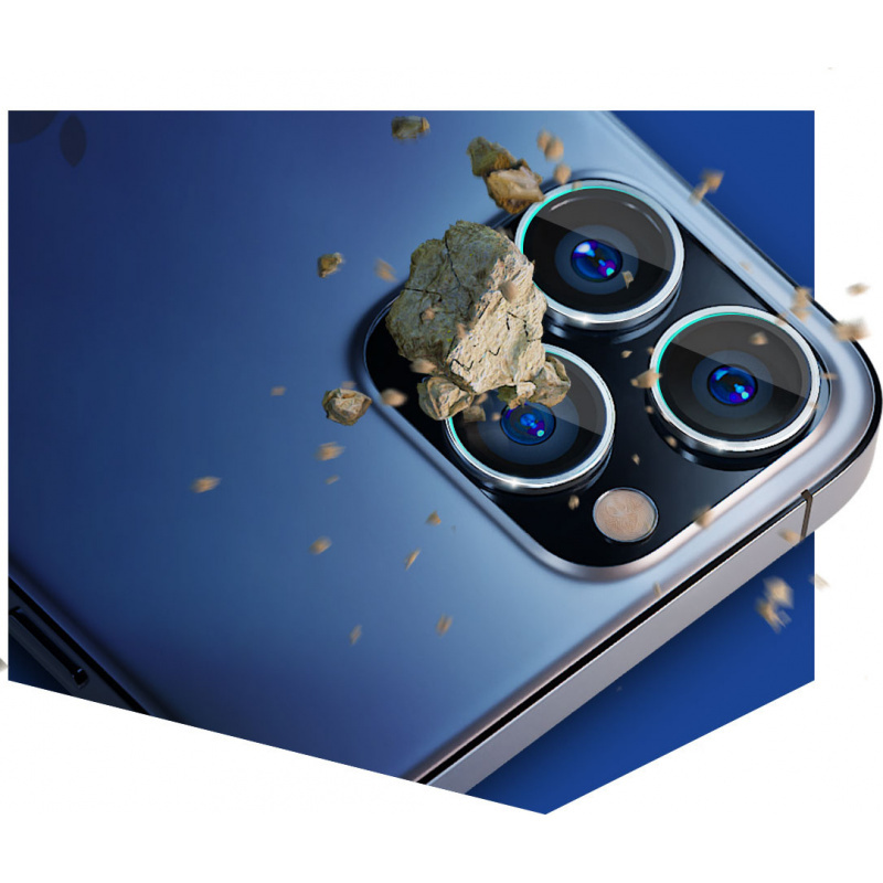Protector de lente de cámara 3MK Lens Protection Pro para Apple iPhone 14, azul sierra
