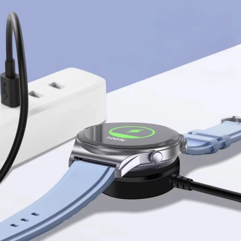 Cable de carga magnética USB-C Tech-Protect MC03 UltraBoost 100 cm para Samsung Galaxy Watch, negro