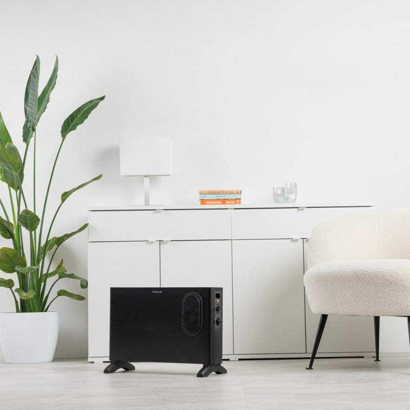 Taurus Clima Boost2000 calefactor de ventilador y convector 2 en 1, 2000 W, negro
