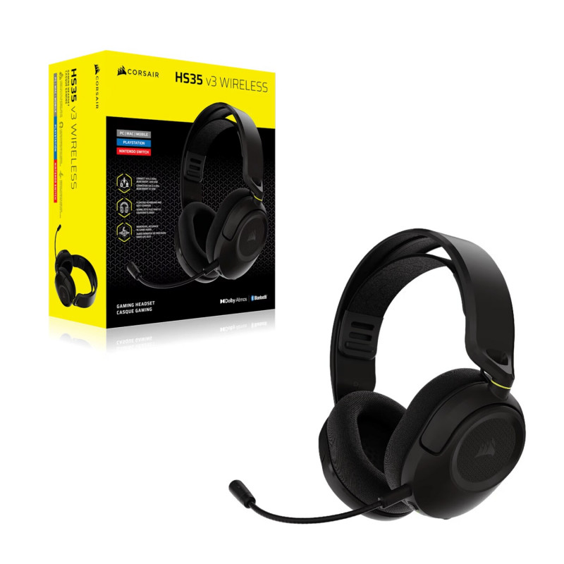 Auriculares inalámbricos Corsair HS35 V3 para PlayStation CA-9011410-WW, Carbon
