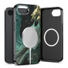 Funda Tech-Protect Lamano MagSafe para Apple iPhone 16e / 17e, negra y verde (Verde Aura)