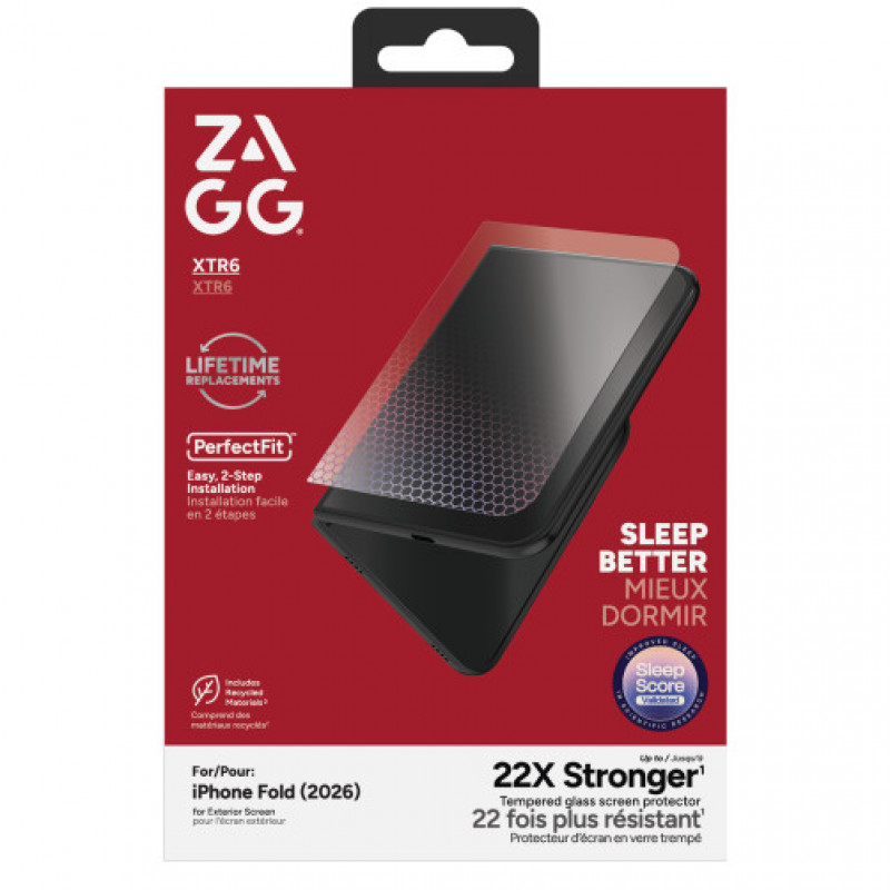 Protector de pantalla ZAGG InvisibleShield Glass XTR6 para Apple iPhone Duo (pantalla externa) ZAG348