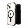 Funda Speck Presidio Perfect-Clear ClickLock & MagSafe SPK526 para Apple iPhone 15 / 14 / 13, transparente / negro esmerilado / gris pizarra