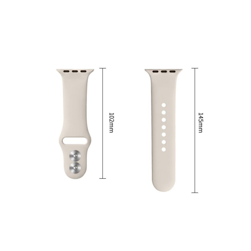 Correa de silicona Tech-Protect para Apple Watch 8 / 9 / 10 / 11 / 12 / SE / Ultra 44/45/46/49 mm, Starlight