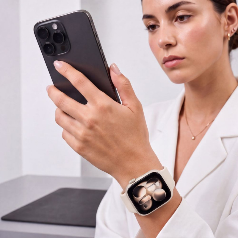 Correa de silicona Tech-Protect para Apple Watch 8 / 9 / 10 / 11 / 12 / SE / Ultra 44/45/46/49 mm, Starlight