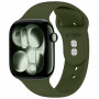 Correa de silicona Tech-Protect para Apple Watch 8 / 9 / 10 / 11 / 12 / SE / Ultra 44/45/46/49 mm, verde oliva
