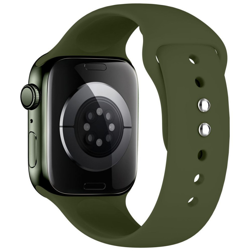 Correa de silicona Tech-Protect para Apple Watch 8 / 9 / 10 / 11 / 12 / SE / Ultra 44/45/46/49 mm, verde oliva