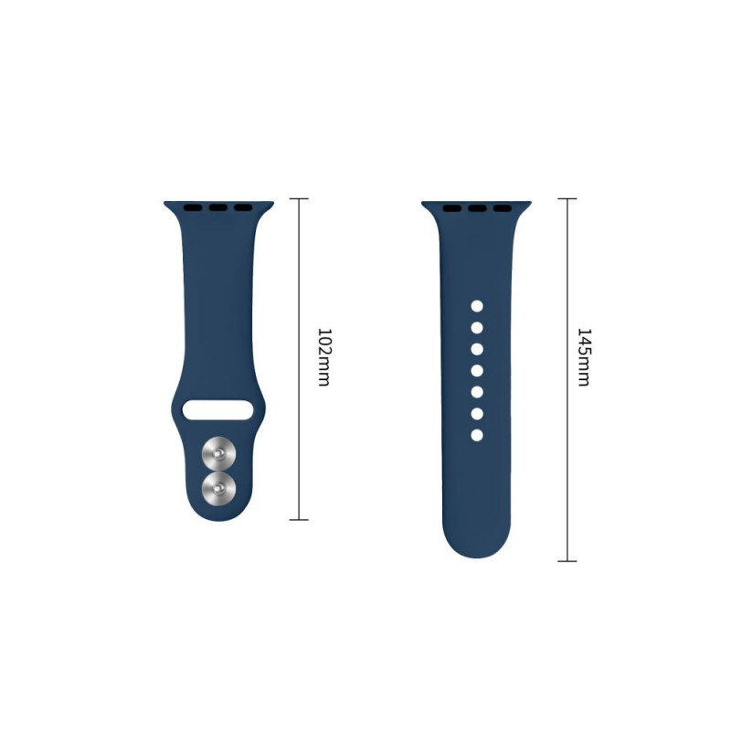 Correa de silicona Tech-Protect para Apple Watch 8 / 9 / 10 / 11 / 12 / SE / Ultra 44/45/46/49 mm, azul marino