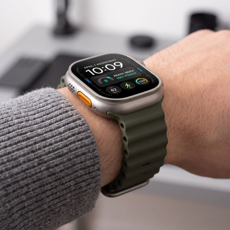 Correa Tech-Protect Iconband Pro para Apple Watch 8 / 9 / 10 / 11 / 12 / SE / Ultra 44/45/46/49 mm, verde militar
