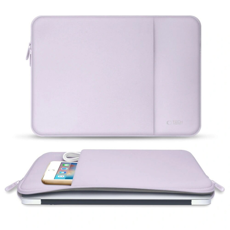 Funda para portátil de neopreno Tech-Protect 15-16", malva