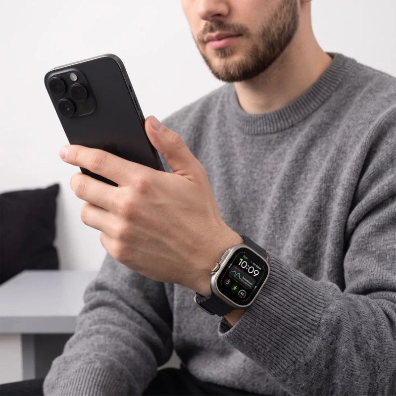 Correa Tech-Protect Iconband Pro para Apple Watch 8 / 9 / 10 / 11 / 12 / SE / Ultra 44/45/46/49 mm, gris carbón