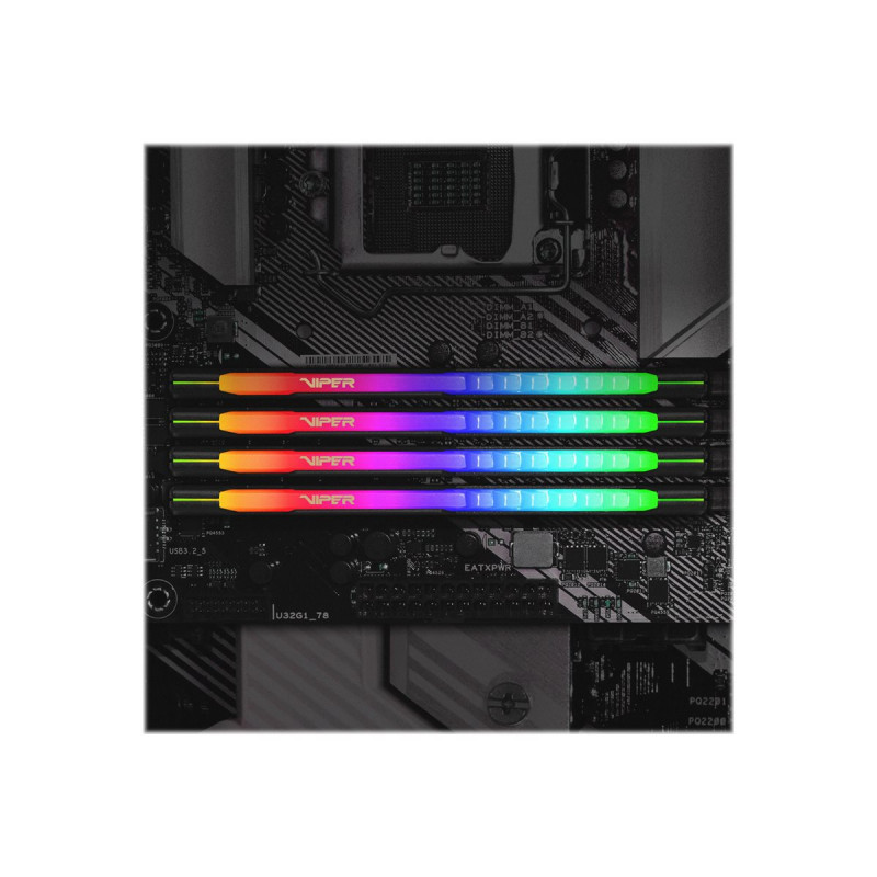 Patriot Extreme Performance Viper Steel RGB DDR4 DIMM 16 GB, DDR4-3200, negro