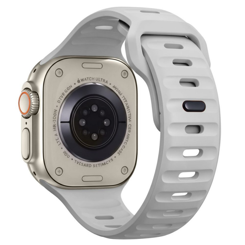 Correa Tech-Protect Silicone Line para Apple Watch 8 / 9 / 10 / 11 / 12 / SE / Ultra 44/45/46/49 mm, gris lunar