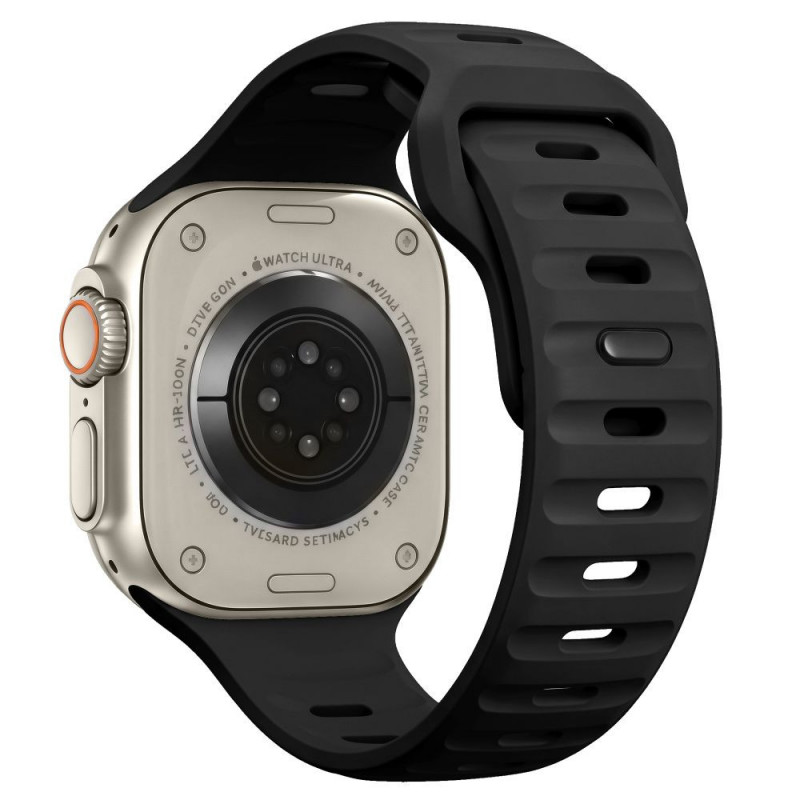 Correa Tech-Protect Silicone Line para Apple Watch 8 / 9 / 10 / 11 / 12 / SE / Ultra 44/45/46/49 mm, negra