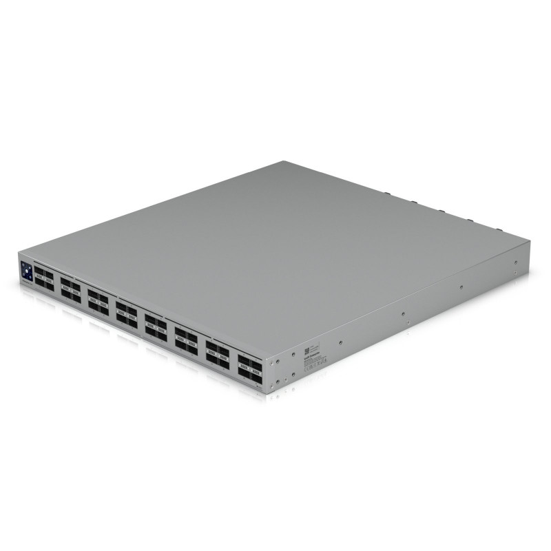 Ubiquiti UniFi Switch 32x QSFP28 100 Gbit, gestionado, montaje en rack de 19", pantalla táctil de 1.3"