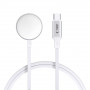 Cable cargador magnético Tech-Protect MC02 UltraBoost USB-C de 100 cm para Apple Watch, blanco