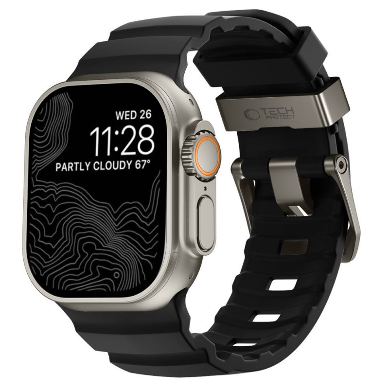 Correa Tech-Protect Motion para Apple Watch 8 / 9 / 10 / 11 / 12 / SE / Ultra 44/45/46/49 mm, negra