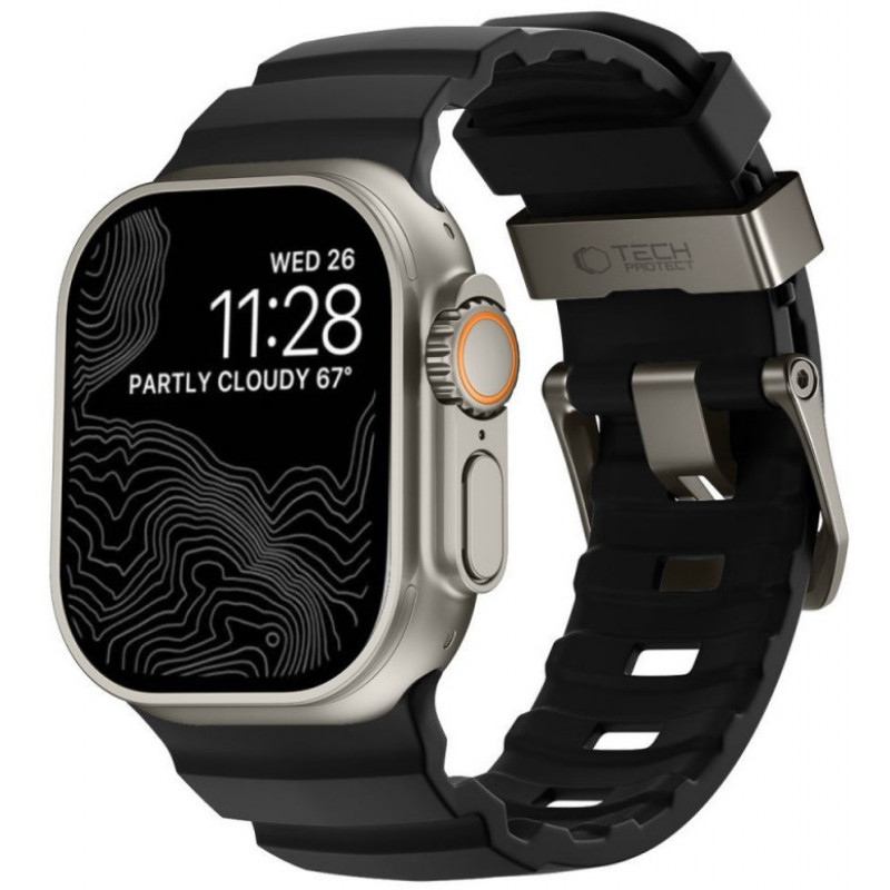 Correa Tech-Protect Motion para Apple Watch 8 / 9 / 10 / 11 / 12 / SE / Ultra 44/45/46/49 mm, negra