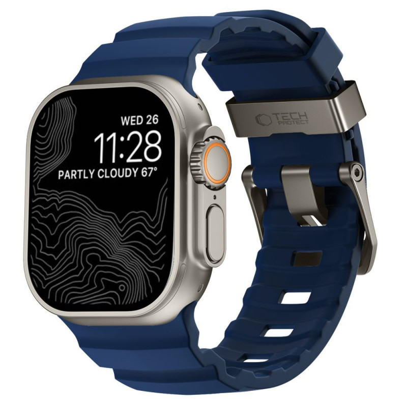 Correa Tech-Protect Motion para Apple Watch 8 / 9 / 10 / 11 / 12 / SE / Ultra 44/45/46/49 mm, azul náutico