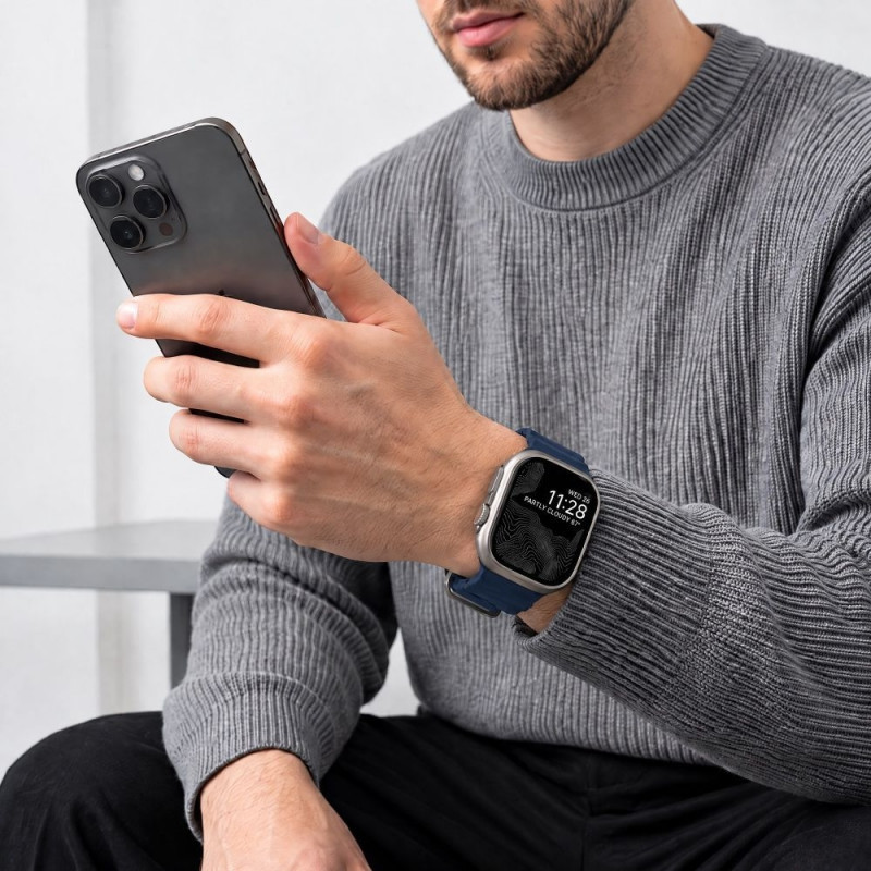 Correa Tech-Protect Motion para Apple Watch 8 / 9 / 10 / 11 / 12 / SE / Ultra 44/45/46/49 mm, azul náutico