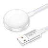 Cargador magnético Tech-Protect MC02 UltraBoost con cable USB-A de 100 cm para Apple Watch, blanco