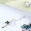 Cargador magnético Tech-Protect MC02 UltraBoost con cable USB-A de 100 cm para Apple Watch, blanco
