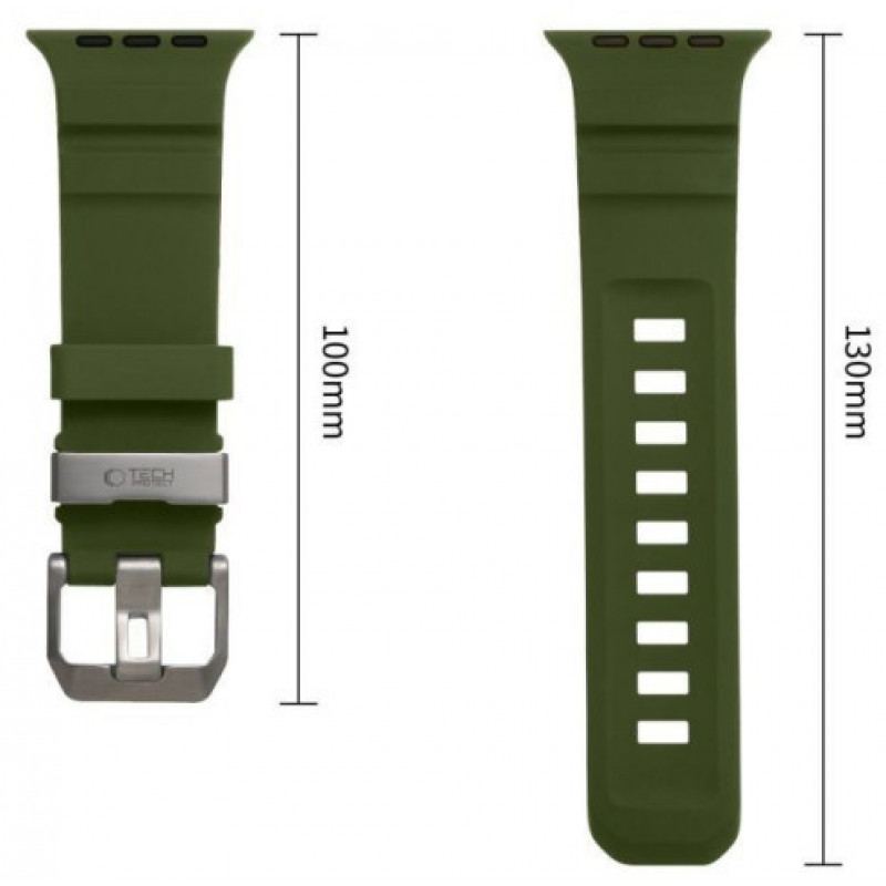 Correa Tech-Protect Motion para Apple Watch 8 / 9 / 10 / 11 / 12 / SE / Ultra 44/45/46/49 mm, verde táctica