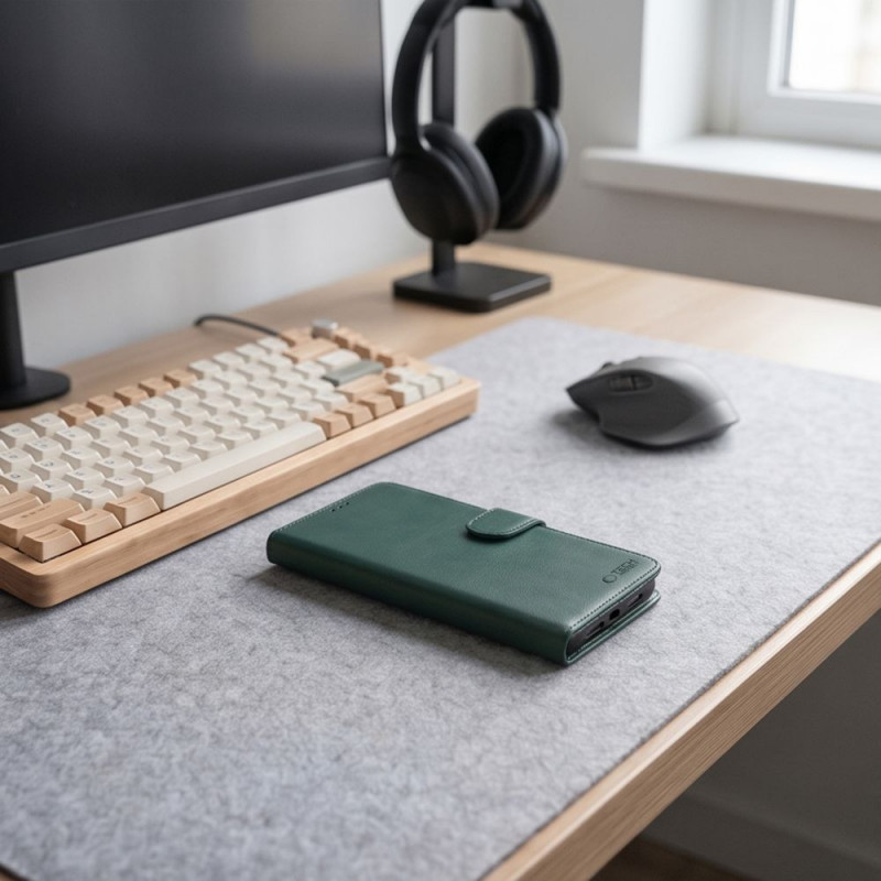 Funda con cartera Tech-Protect para Xiaomi Redmi Note 17 Pro Max 5G, verde