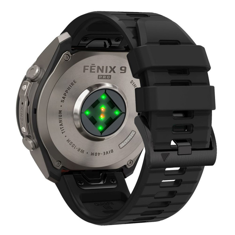 Correa de silicona Tech-Protect para Garmin Fenix 5 / 6 / 6 Pro / 7 / 8 / 8 Pro / E / 9 / 9 Pro 51 mm, Obsidian Black