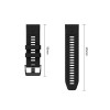 Correa de silicona Tech-Protect para Garmin Fenix 5 / 6 / 6 Pro / 7 / 8 / 8 Pro / E / 9 / 9 Pro 51 mm, Obsidian Black