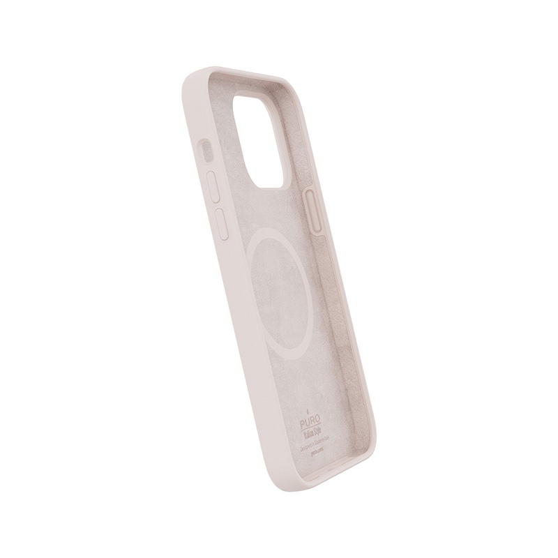 Funda de silicona MagSafe Puro ICON MAG para Apple iPhone 14 Pro Max, rosa polvoriento