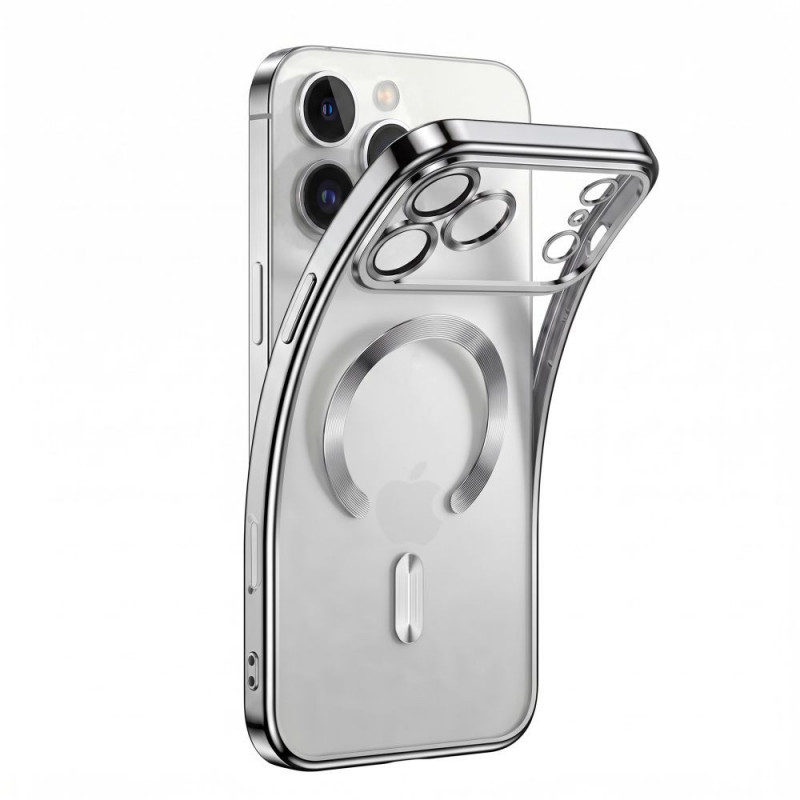 Funda Magflex MagSafe Tech-Protect para Apple iPhone 17 Pro / 18 Pro, plata brillante