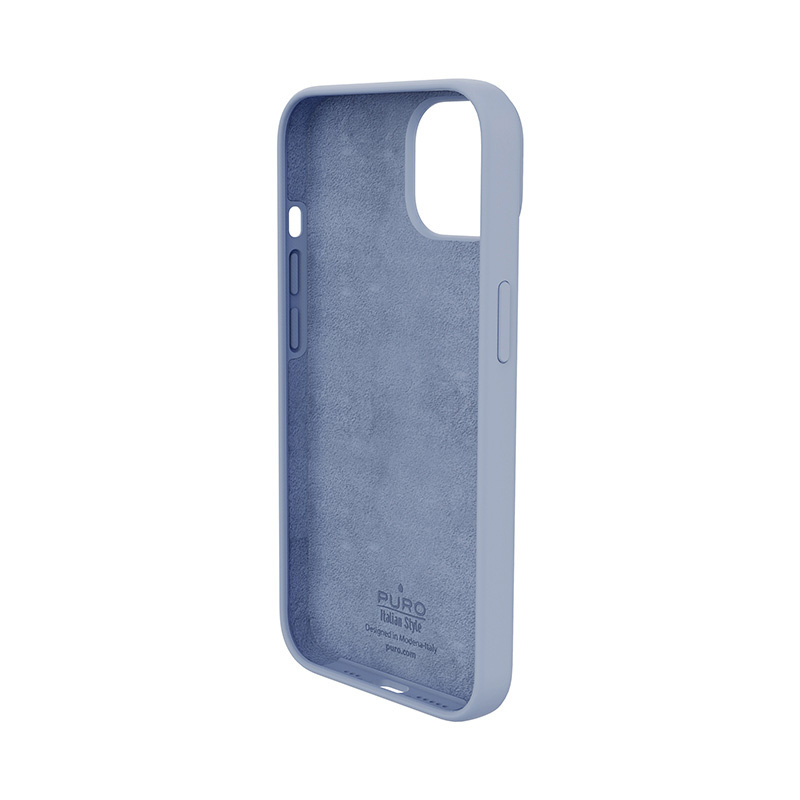 Funda antimicrobiana Puro ICON para Apple iPhone 14 Plus / 15 Plus, azul sierra