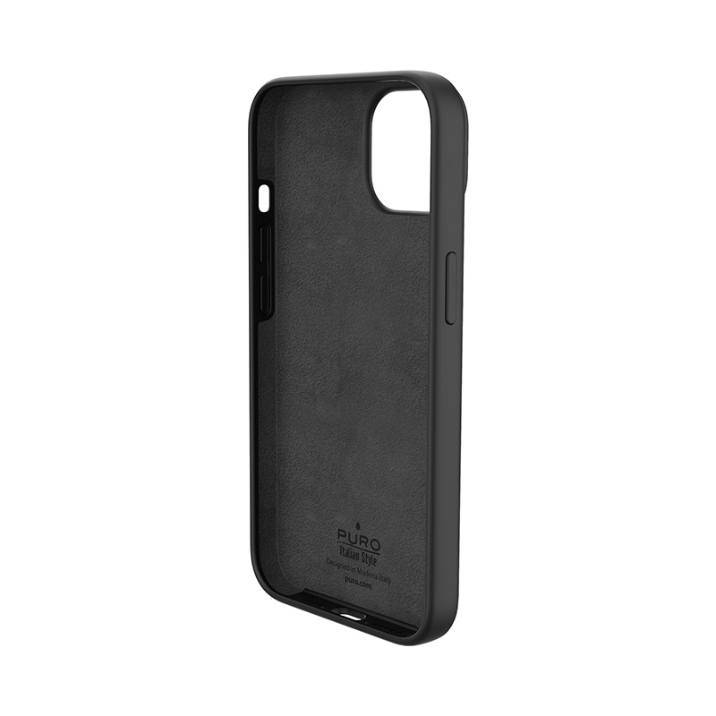 Funda antimicrobiana Puro ICON para Apple iPhone 14 Plus / 15 Plus, negra