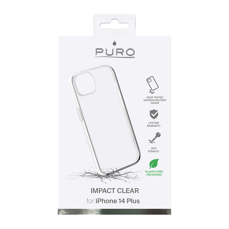 Funda transparente Puro Impact Clear para Apple iPhone 14 Plus / 15 Plus, transparente