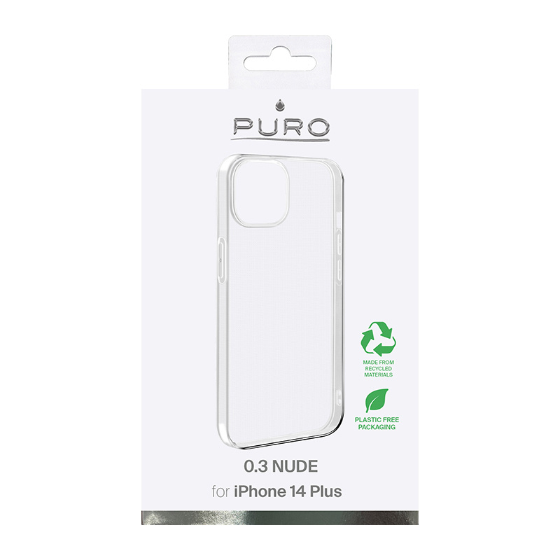 Funda Puro 0.3 Nude para Apple iPhone 14 Plus / 15 Plus, transparente