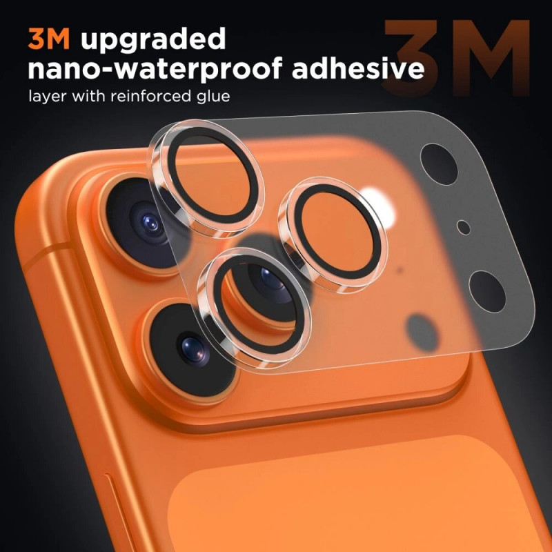 Funda protectora de cámara Tech-Protect Camfull Fit+ para Apple iPhone 17 Pro, transparente mate