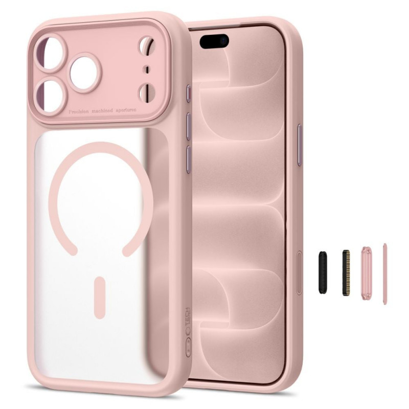 Funda Tech-Protect MagPeak MagSafe CC para Apple iPhone 17 Pro Max / 18 Pro Max THP6115, rosa mate