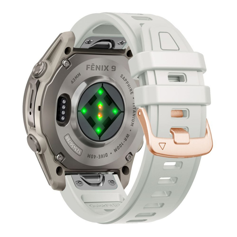 Correa de reloj de silicona Tech-Protect para Garmin Fenix 5s / 5s Plus / 6s / 6s Pro / 7s / 8 / 9 / 9 Pro 43 mm, gris niebla