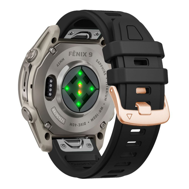 Correa de reloj de silicona Tech-Protect para Garmin Fenix 5s / 5s Plus / 6s / 6s Pro / 7s / 8 / 9 / 9 Pro 43 mm, negra