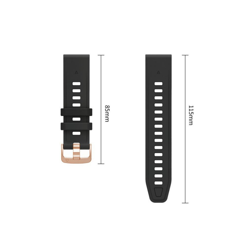 Correa de reloj de silicona Tech-Protect para Garmin Fenix 5s / 5s Plus / 6s / 6s Pro / 7s / 8 / 9 / 9 Pro 43 mm, negra