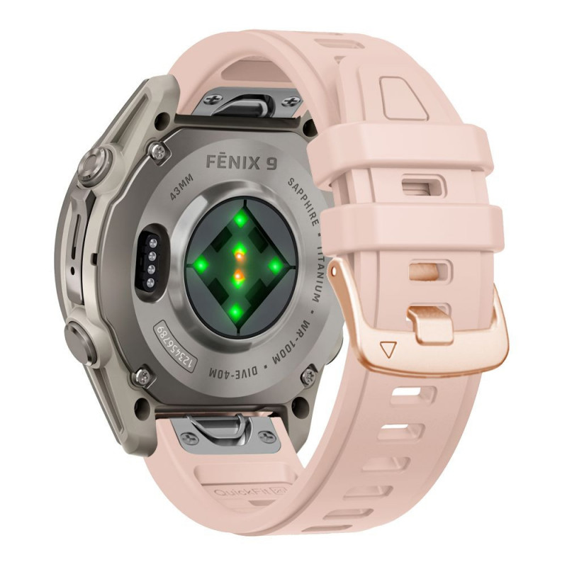 Correa de silicona Tech-Protect para Garmin Fenix 5s / 5s Plus / 6s / 6s Pro / 7s / 8 / 9 / 9 Pro 43 mm, rosa empolvado