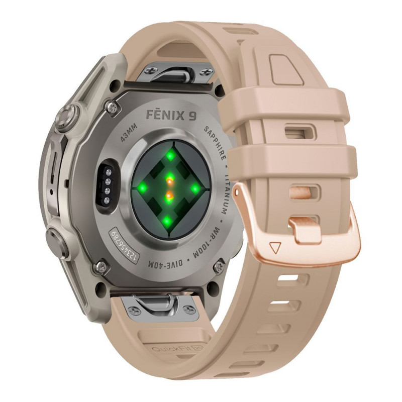 Correa de reloj de silicona Tech-Protect para Garmin Fenix 5s / 5s Plus / 6s / 6s Pro / 7s / 8 / 9 / 9 Pro 43 mm, nogal