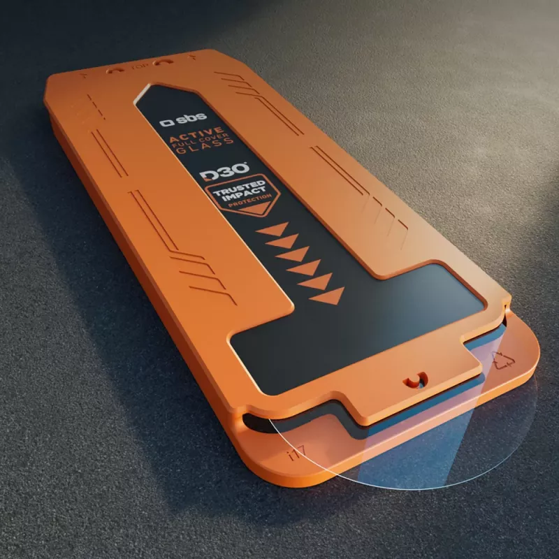 Protector de cristal templado SBS D3O con aplicador para iPhone 17 Pro (1 ud.)