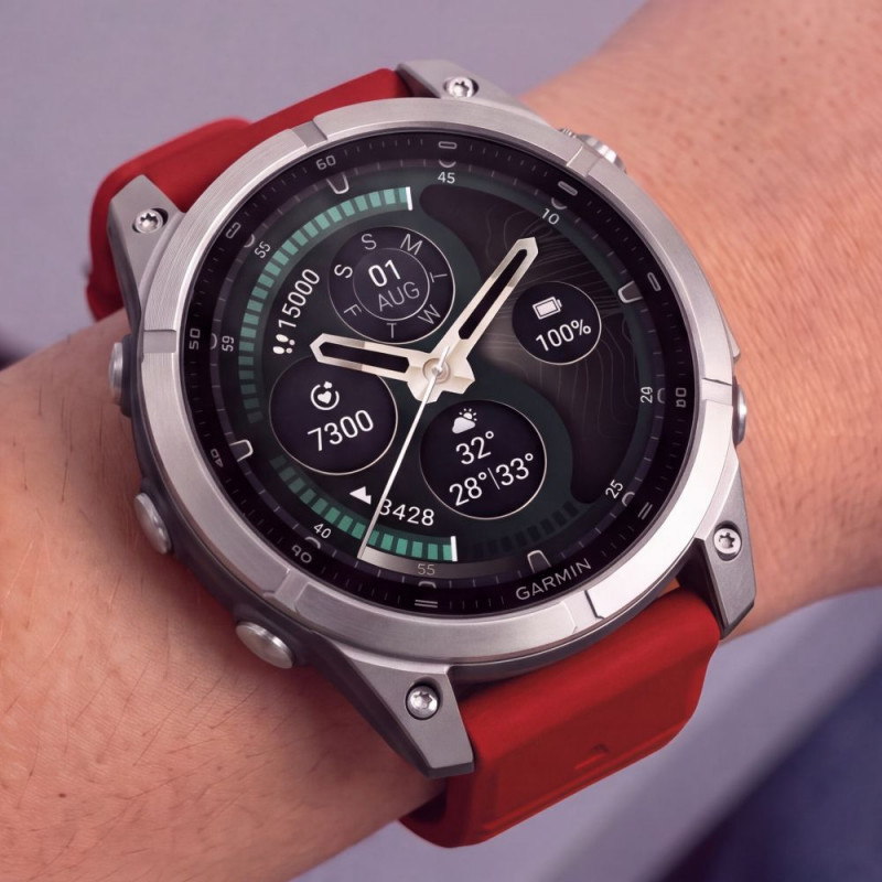 Correa de reloj de silicona Tech-Protect para Garmin Fenix 5 / 6 / 6 Pro / 7 / 8 / 8 Pro / E / 9 / 9 Pro 47 mm, Crimson Red
